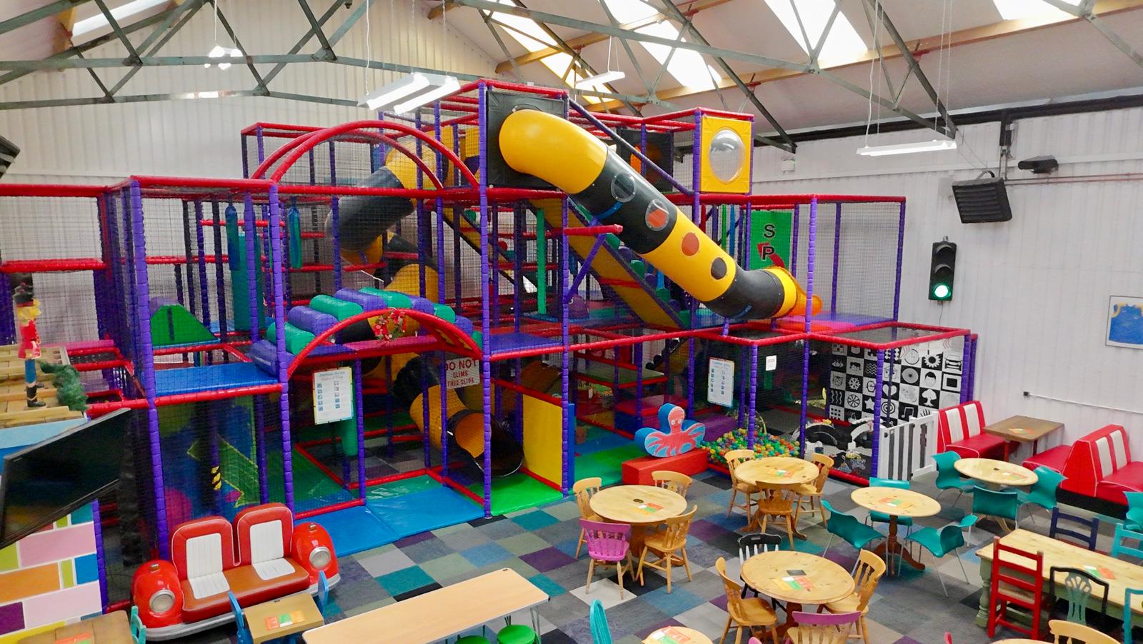 The Green Playhouse soft play frame and seating area